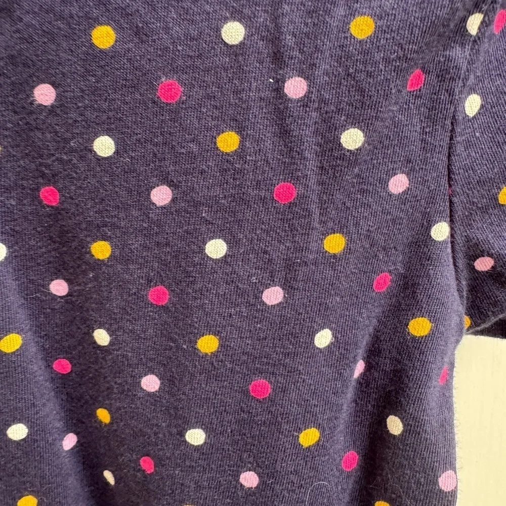 Old Navy 3T Girls Blue Multicolor Polka Dot Short Sleeve Tee Shirt Blouse